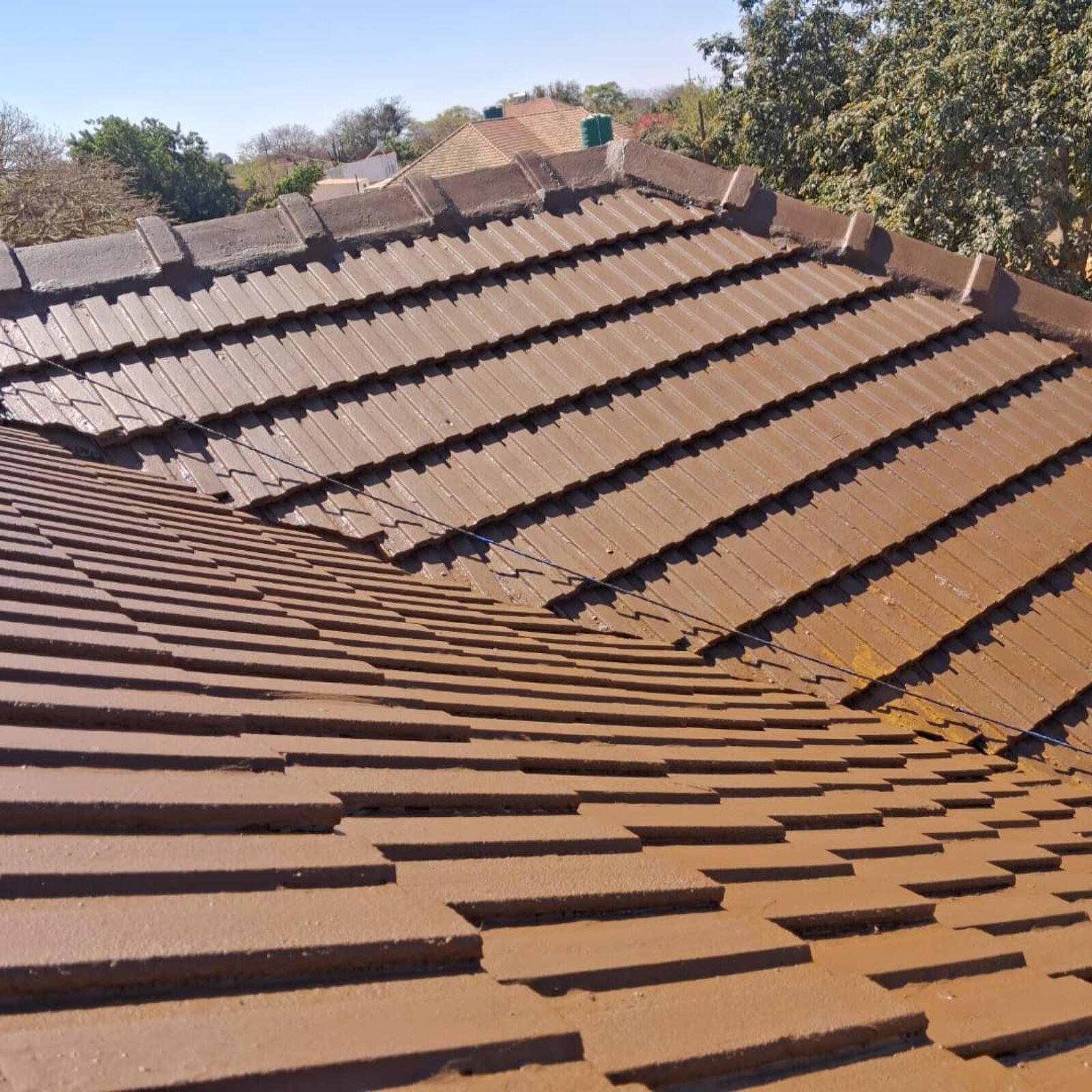 A recently completed home exterior finished with Global Paints coatings, Bulawayo
